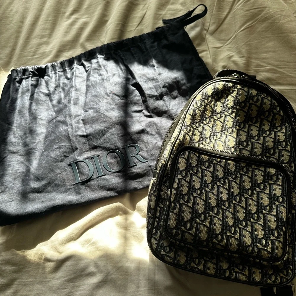 Dior Black and Cream Men's Backpack - Picture 2 of 16